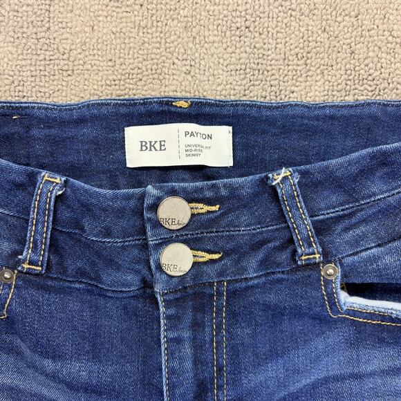 BKE Jeans Women 25x 31.5 Blue Denim Payton Mid-Rise Skinny Universal Fit Stretch - Picture 5 of 11